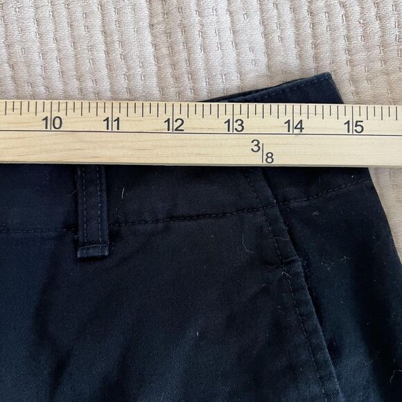 Uniqlo U Pants Women 8 Black Cotton Wide Leg High Rise Chino Casual Wear Classic - Picture 8 of 16